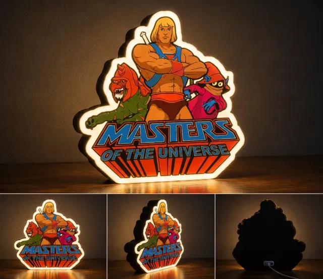 He-Man LED Light Box | Multi-Color 3D Printable STL