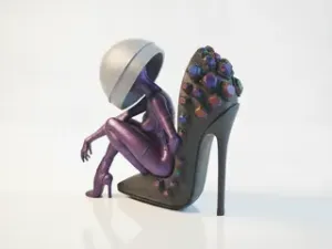 Stiletto Babe Figurine Female Figure 3D Printable