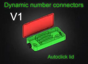 Junction box for dynamic number of wago 221 2411 with autoclick lid