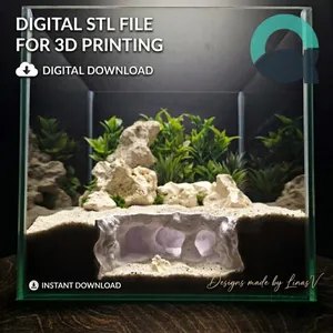 Atlantis Crest - Aquarium Cave | Fish Hideout | Shrimp Shelter | Natural Rock | Aquascaping | Aquarium Decor