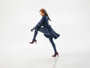 Lady Raised Leg Figurine Female Art 3D Printable