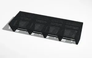 model of a bench from the bus station in Lublin, Poland