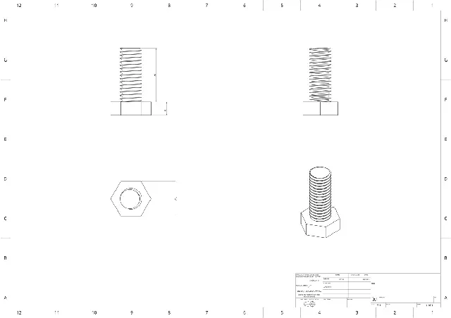 M8 × 1.25 mm Screw and Nut (3D Printable, ISO Metric Thread) — Фото 4 из 4