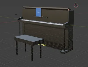 Upright Piano -- modeled off of a Yamaha B2 (also works for B1 B2 B3)