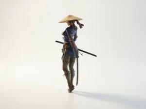 Female Samurai Warrior Figurine 3D Printable