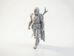 Mandalorian Warrior Figurine Star Wars 3D Printable