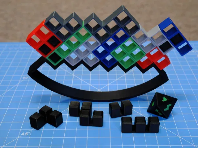 Balance Tower with Retro Blocks - Game