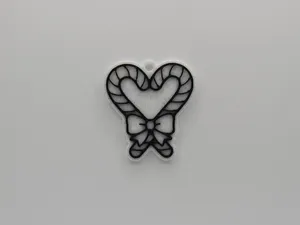 The Candy Cane Heart Keychain