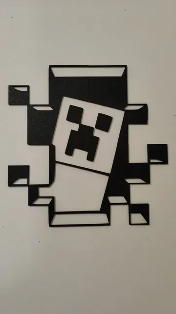 Minecraft creeper wall art, Scaled, split, fits A1/P1/X1