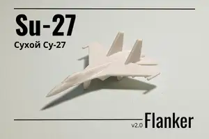 Su-27 Flanker print-in-place micro jet fighter