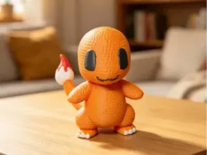 cute Knitted Charmander- 3D Easy Print Model