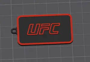 UFC fight Tag (Rectangular Keychain STL)