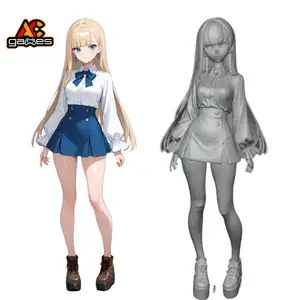 Airi – Sweet Schoolgirl Anime STL for 3D Printing