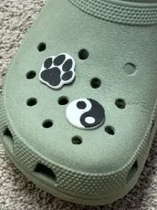 Dog Pawprint and Yin & Yang Clog Charms / Croc Jibbitz