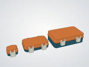 Parametric Storage Box with Snap Latches - FreeCAD (SnapLock remix)