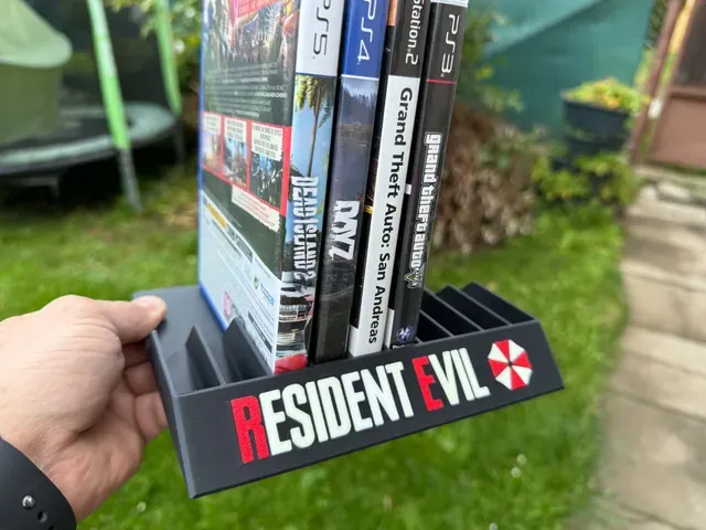 Stand/Holder for PlayStation games (Resident Evil) – PS2, 3, 4, 5