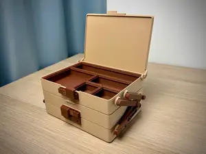 Tilt Box Organizer | Gridfinity 4x3 | Slide Lock