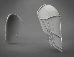 White shoulder armor - Black Widow