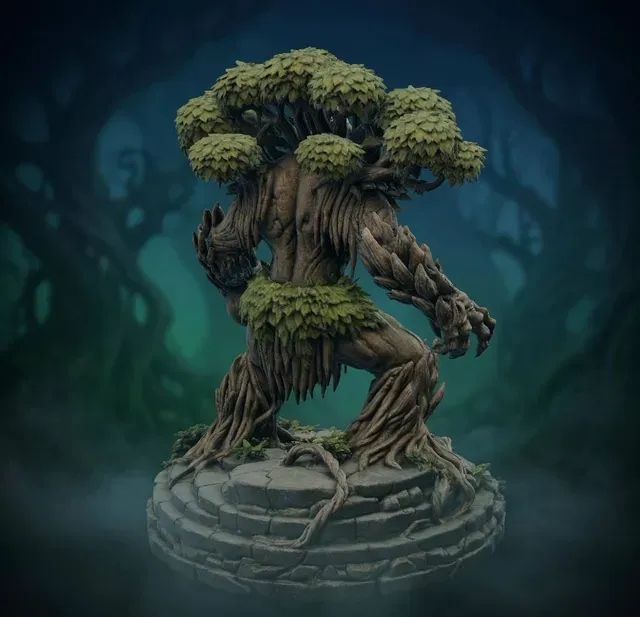 Vhorlath Realms – Elf – Elderwood Grove Guardian (Dark Fantasy 3D Printable Miniature STL) — Фото 3 из 9