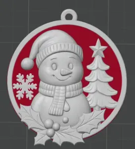 Snowman Christmas Ornament – 3D Printable Holiday Decoration