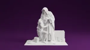 Religious Sculpture - Christian Art 3D Model
