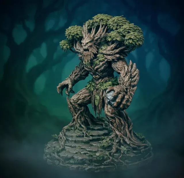 Vhorlath Realms – Elf – Elderwood Grove Guardian (Dark Fantasy 3D Printable Miniature STL) — Фото 2 из 9