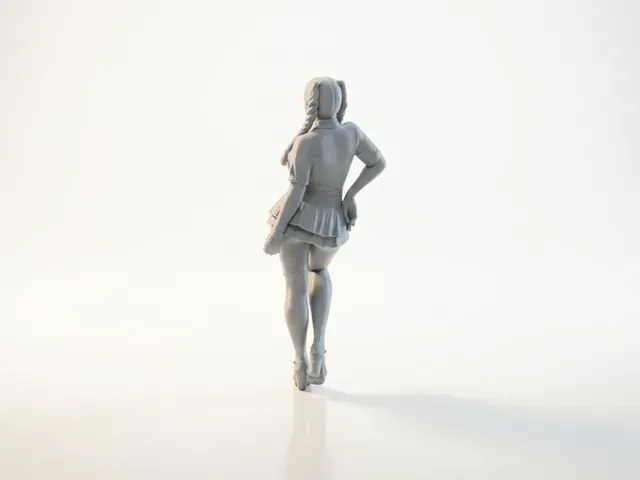 Ponytail Schoolgirl Figurine Female 3D Printable — Фото 5 из 5