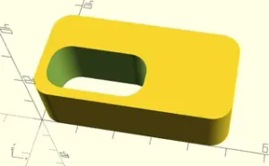 Simple basic parametric curved corners cube in OpenSCAD