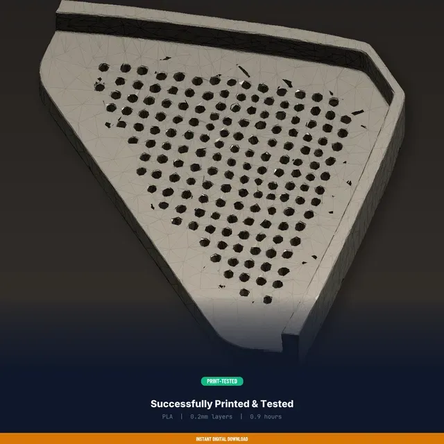 Corner Shower Caddy Shelf, Triangular Shape, Drainage Holes, - 3D Printable STL File — Фото 8 из 10