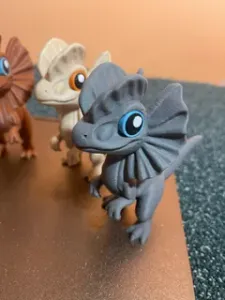Cute Dilophosaurus "Cresty" – CARTOON EDITION (noAMS)