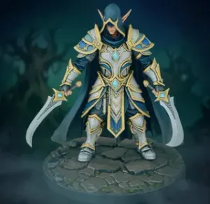Vhorlath Realms – Elf – Duskstride Duelist (Dark Fantasy 3D Printable Miniature STL)