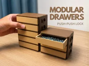 Modular Drawer System | Push-Push Lock