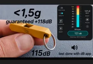 Mini Whistle – Extremely Loud (115dB) – 1.5g Edition