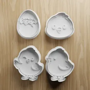 Easter Chick Cookie Cutter STL Bundle | Cute Baby Chick Fondant Cutter Set | 3D Printable