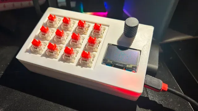 4x3 Macropad with Rotary Encoder and 1.13" OLED Screen — Image 2 of 3