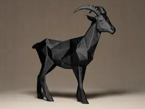 Geometric GOAT Figurine