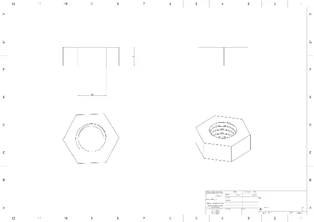 M8 × 1.25 mm Screw and Nut (3D Printable, ISO Metric Thread) — Фото 3 из 4