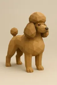 Poodle Low Poly 3D Model