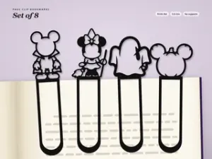 Mickey Mouse Halloween Page Clip Bookmarks — Set of 8