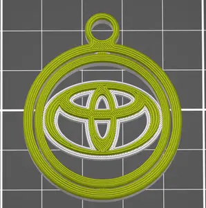 Toyota logo keychain gyro rotative.