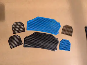 Printable mesh screens and antenna with shorter pin / Satisfactory helmet
