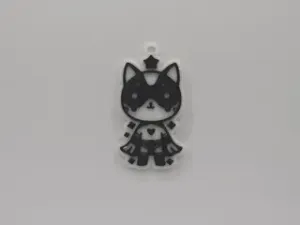 Cute Superhero Cat Keychain