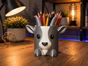 Cute Goat Pencil Holder-Fun Desk Organizer