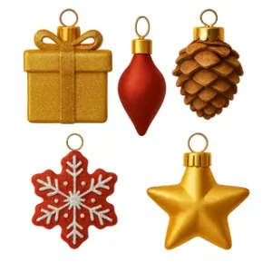 Vánoční ozdoby na stromeček/ Christmas ornaments on the christmas tree