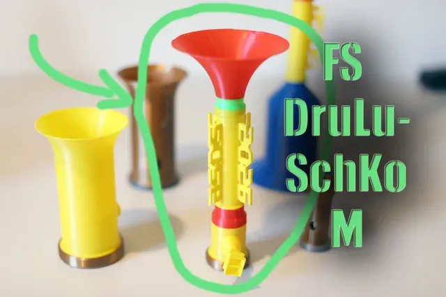 Membran-Pfeife - Tröte M / Membrane whistle - horn M - FS DruLuSchKo M — Фото 2 из 15