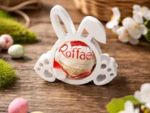 Cute Bunny Candy Holder 3D Print Home Decor