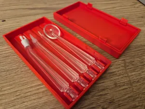 Snap on box for oral irrigator accessories