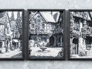 Medieval Town Wall Art