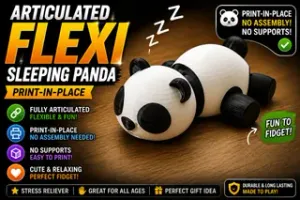 Articulated Flexi Sleeping Panda | Print-in-Place