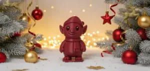 Elf in Hat and Scarf Christmas Figurine